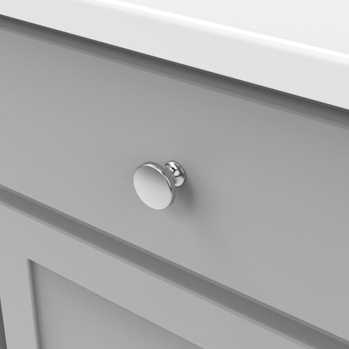 Hickory Hardware 10 Pacote de Botões de Armário de Cozinha, Botões de Luxo para Armários e Cômodas, 1-3/8 Polegadas, Cromado 2