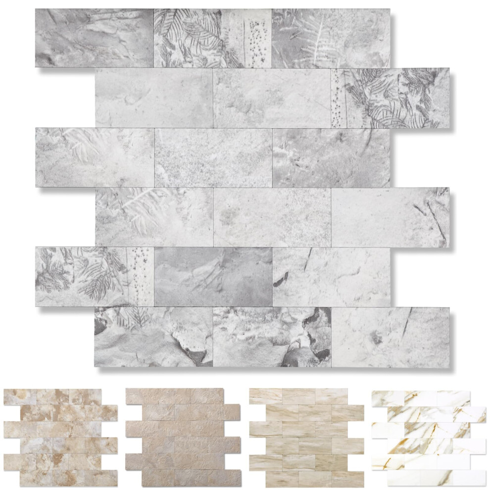 10-Pack Peel And Stick Tile Backsplash 12X12 Pvc Wall Tiles Stick On Backsplash For Kitchen Bathroom Tile Fireplace D?Or Laundry Table Stair Deca 635401351675