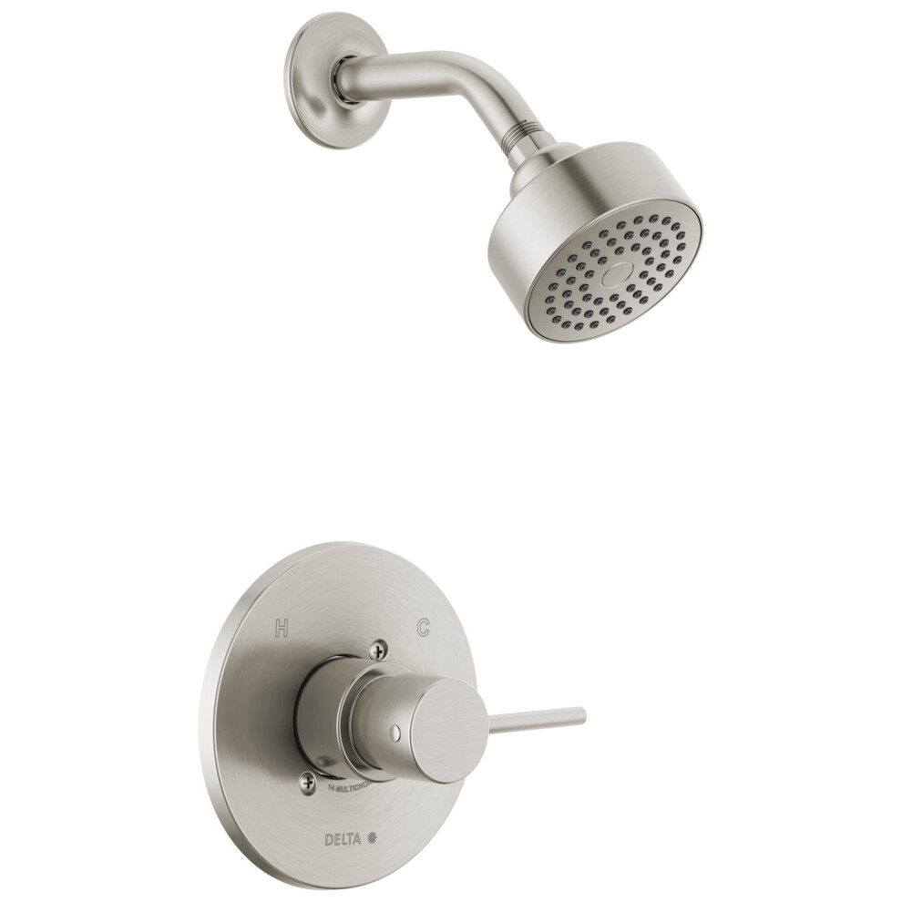 Delta Faucet Modern Brushed Nickel Shower Trim Kit  Shower Faucet with Single-Spray Touch-Clean Brushed Nickel Shower Head  Stainless T14259-SS-PP (Va-image-OPC-PGHSFW6-NEW
