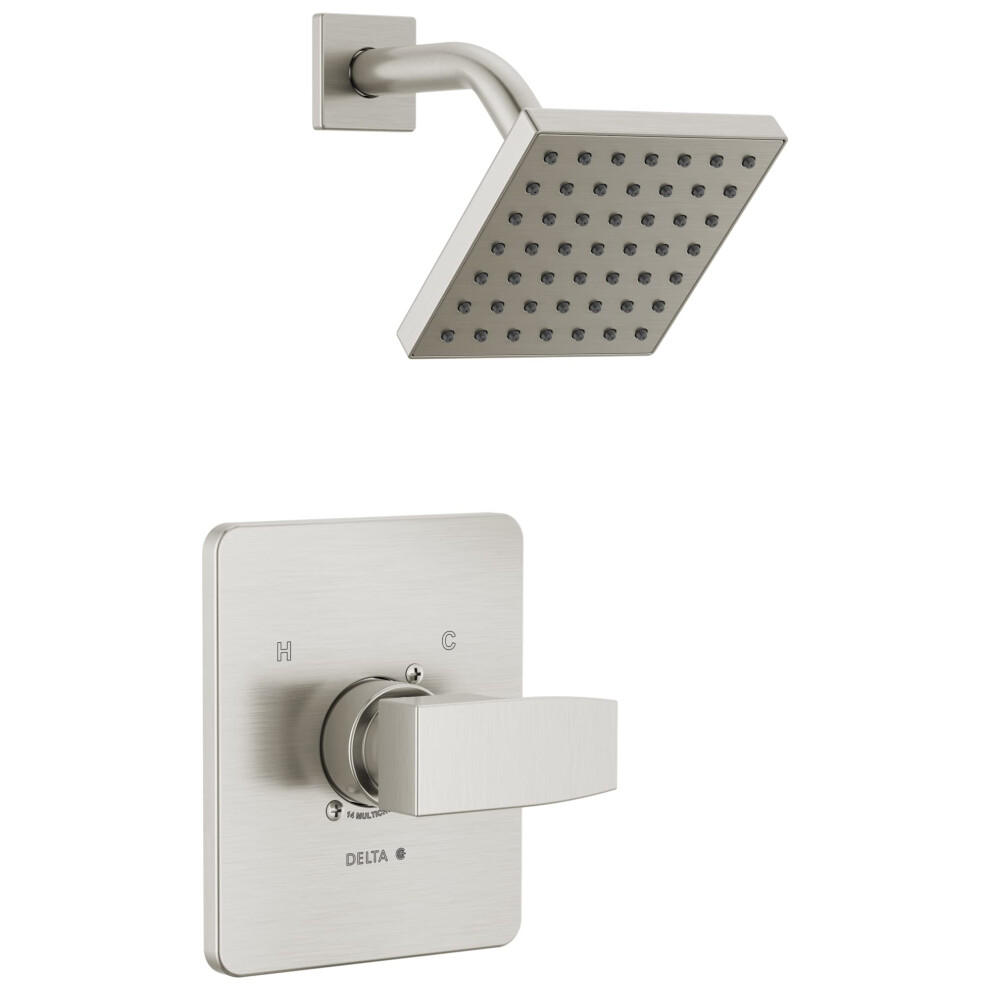 Photos - Other Bathroom Accessories Delta Faucet Modern Brushed Nickel Shower Trim Kit Shower Faucet with Single-Spray Touch-Clean Brushed Nickel Shower Head St 