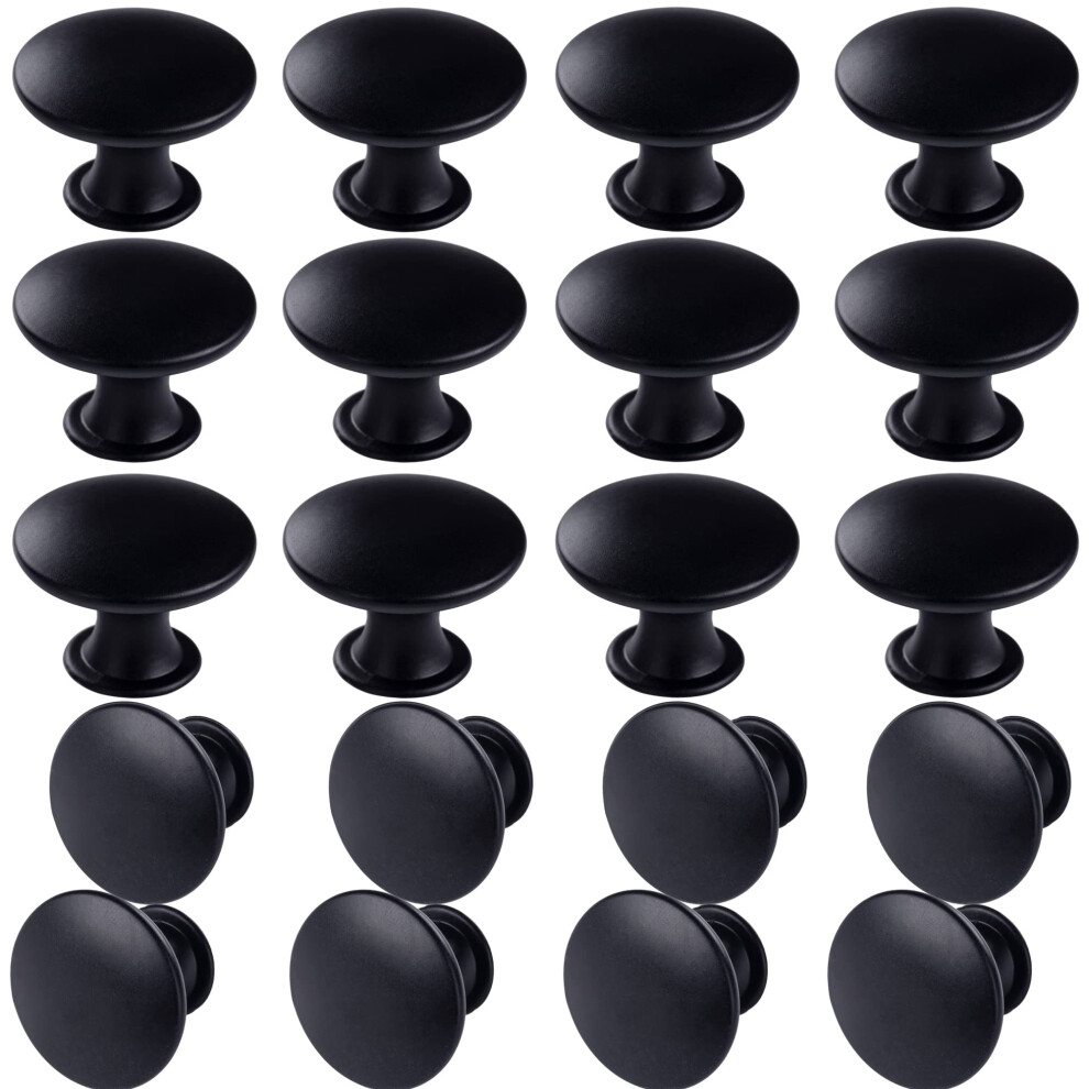 Hugolem 20 Szt. Czarne Okragle Antyczne Mosiezne Galki Do Szafek Kuchennych Galki Do Drzwi Szafki Uchwyt Szuflady Ciagnie Galki Do Komody Z 21 Szt. S-image