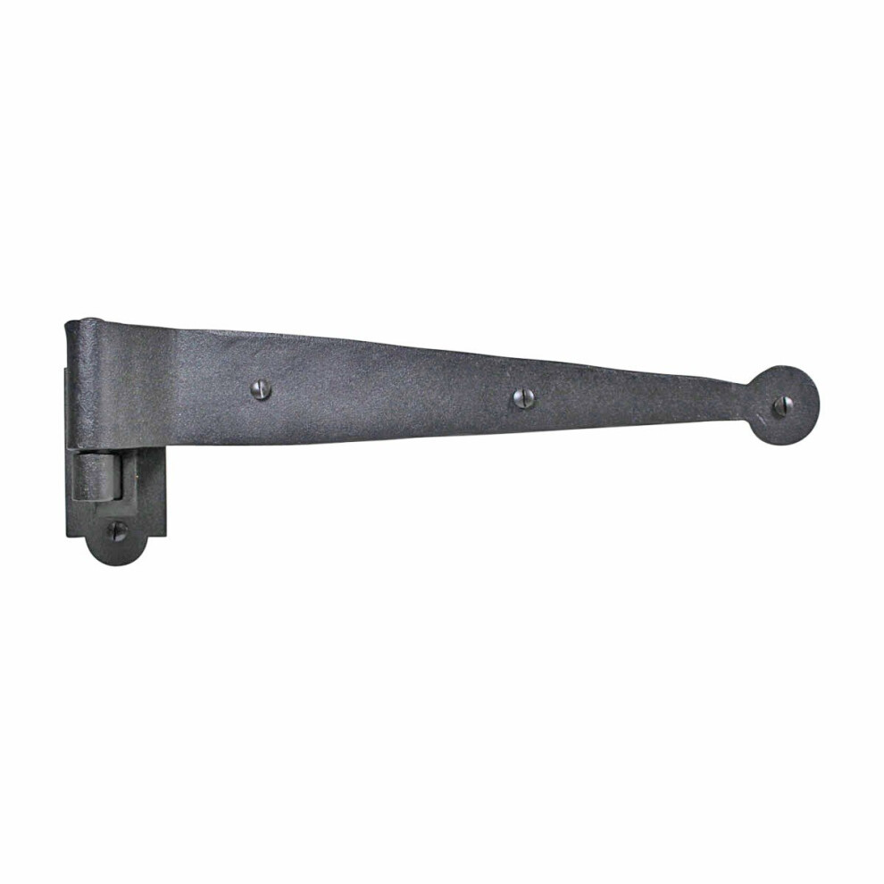 Renovators Supply Manufacturing Black Offset Strap Lift Off Pintle Hinge 11 X 2-5/8 Wrought Iron Pin Hinges For Shutters Exterior Window Doors Or Gat 096962363529