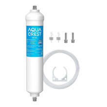 AQUA CREST 5 Years Capacity -Inline Water Filter for Refrigerator with 1/4-Inch Direct Connect Fittings Idea for Ice Maker RV Refrigerator RO Sys