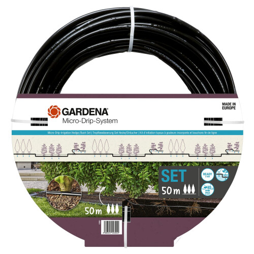 Gardena Initiatiekit - GARDENA - 50 m druppelslang met ingebouwde druppelaars en eindstop.