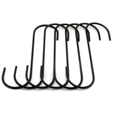RuiLing 6,5"" zwarte antistatische coating stalen ophanghaken S-vormige heavy-duty S-type haken Beste voor keukengerei Potten Gebruiksvoorwerpen Plant