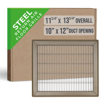 Past 10x12 en 12x10 Luchtopening | Handua Retour Lucht Ventilatie Rooster | Bruin | Stevige Vaste Bladen