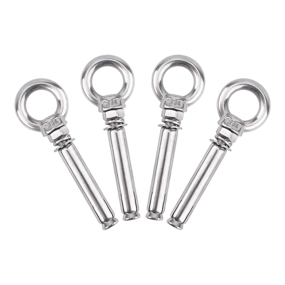 Increway Expansion Bolt 4 Pcs 304 Stainless Steel Ring Lifting Anchor Eyebolt Expansion Screw With Ring Closed Hook Internal Expansion Bolt Fastner F 670924480785