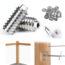 MUZATA 20PACK 1/8 """" Kit de trilhos invis   vel de cabo de parafuso de parafuso de parafuso de parafuso de parafuso de parafuso de parafuso de para