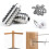Muzata 20Pack 1/8" Αόρατο Κιτ Καλωδίων Ράγας με Υποδοχή για Ξύλινες Κολόνες 4"-8" 1