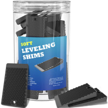 YARKOR Meubel Niveauers, 80 Stuks Blik, Plastic Wedges voor Niveau, Zwart Rubber voor Tafel Toilet Koelkast Piano