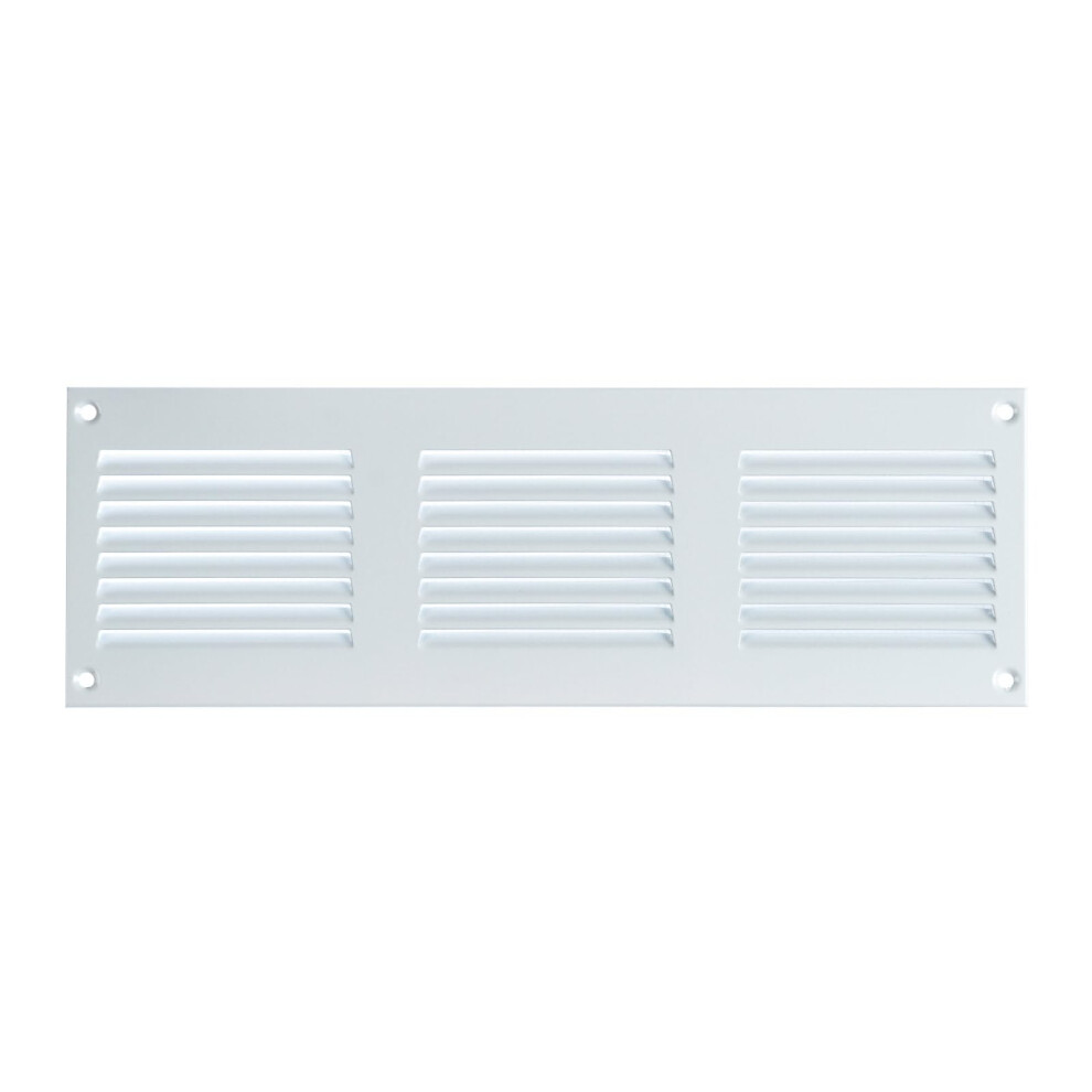 Steinberg14 White Vent Cover 10X2 (Duct Opening) With Mesh - Wall And Ceiling Ventilation Register - Metal Air Grille - Hvac Cold Air Return Vent - 11 4751037515239