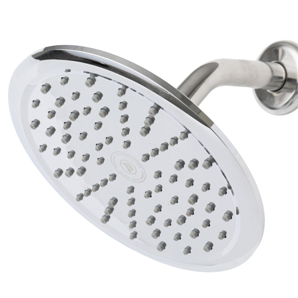 Photos - Shower Screen Niagara Conservation N9520CH Rainfall Spa 1-Spray with 2 GPM 8-in. Wall Mount Adjustable Fixed Shower Head in Chrome 1-Pack