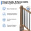 Muzata 20Pcs Deck Railing Beugels Connector Rail Steun Kit voor 2x4(1.5"d73.5") 3