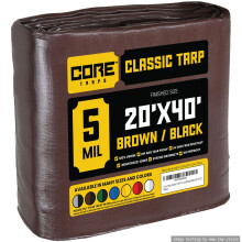 Core Tarps Classic 5 mil couvercle de bache impermeable UV resistant aux UV Rip et a l'epreuve Poly bache