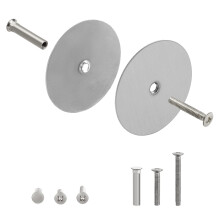 Naubea 1 opakowan do otworu drzwi szczotkowana satynowa nikiel deadbolt talerz pokrywowy 2 5/8 """" okragle drzwi pokretlo do otworu talerz 1 """" i