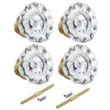 newliplace 2 Pack Mortise Lock Glass Door Knobs Replacement Set with Spindle  Antique Brass Crystal Door Knobs for Replacing Broken Old Vintage Lock S