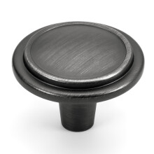 HESTIA HARDWARE 20 Pack | Pewter Silver Kitchen Cabinet Knobs | 1-1/4 Ring Knobs for Dresser Drawers | Antique Cabinet pulls Dresser Drawer pulls | V