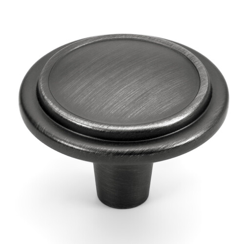 HESTIA HARDWARE 20 Pack | Pewter Silver Kitchen Cabinet Knobs | 1-1/4 Ring Knobs for Dresser Drawers | Antique Cabinet pulls Dresser Drawer pulls | V