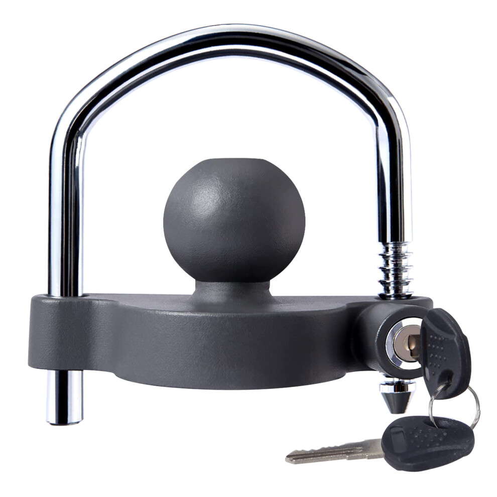 Verrou d'attelage de remorque METOWARE, verrou d'attelage de remorque universel r   glable en acier robuste, verrou     bille antivol pour remorque,