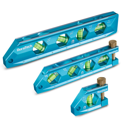 DURATECH 3-Piece Level Tool Set Magnetic Torpedo Level Included 2.5 6. ...