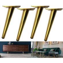 Bikani Gouden Bankpoten Ronde Massieve Metalen Meubelpoten Bankvervangingspoten Perfect voor Mid-Century Modern/Grote IKEA hack voor Slaapbank Bed Sa