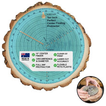 CLPA clearly printed 10"""" circle center finder tool protractor and circle maker tool and compass for woodworking and wood turning. Find the cen