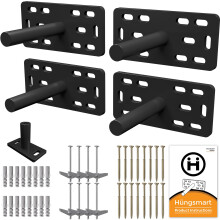 Hungsmart (s?t med 4) 4""""x5""""x2"""" XL Heavy Duty flydende hyldebeslag til g?r-det-selv-hylder - Premium flydende hylder Hardware til v?gmontering