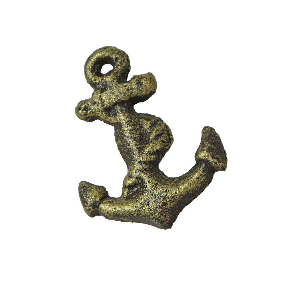 Photos - Furniture Hardware Zeckos Set of 6 Rustic Bronze Finish Cast Iron Ship Anchor Drawer Pulls - Elevate Your Home Decor with Classic and Durable N