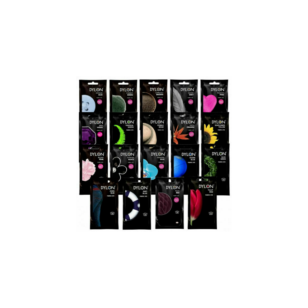 22 Colours Dylon Fabric & Clothes Dye Machine / Hand Dye /Soft Furnishing Dylon