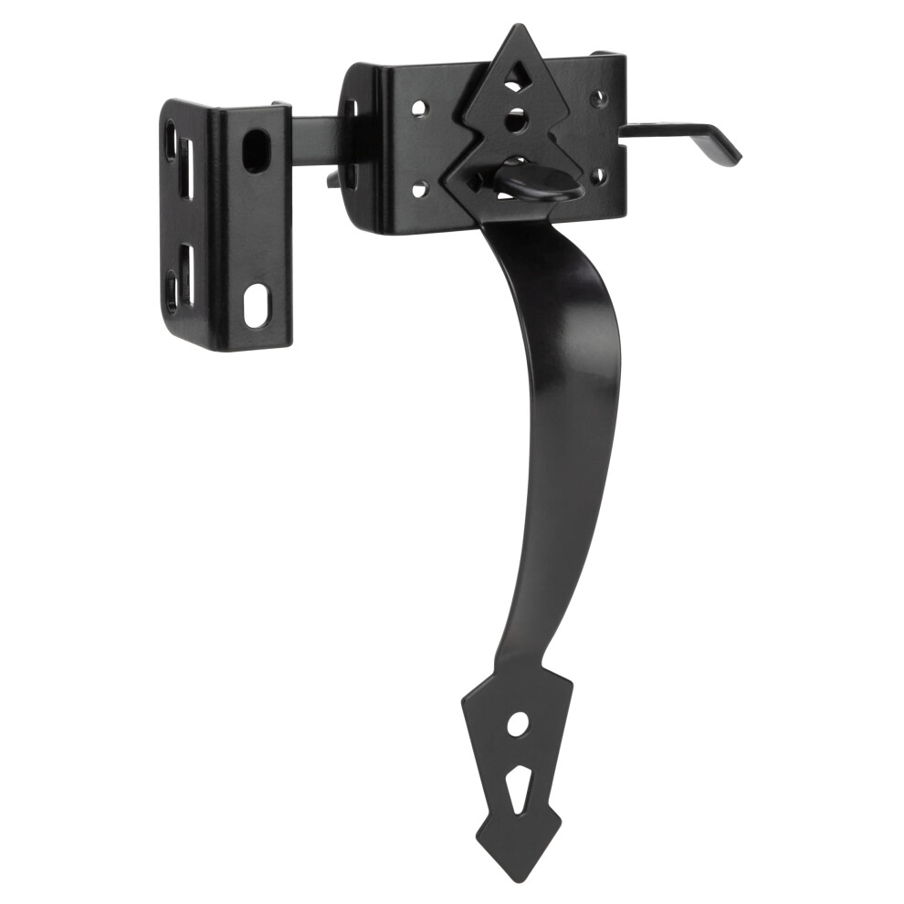 Chiusura A Scatto Per Cancello In Legno, Chiusura Automatica, Chiusura Con Maniglia Decorativa, Kit Di Ferramenta Per Cancello Per Porte Ad Alta-image