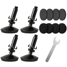 Tahikem 4 Set M10 Swivel Adjustable Leveling Feet Heavy Duty Height Adjuster Furniture Leveler Foot with T Nut Screw in Cabinet Table Chair Self Lev