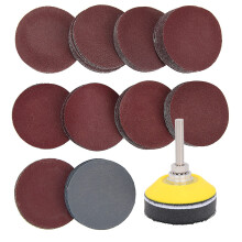 Adwikoso 100 Pieces 2 Inch Sanding Discs  80-3000 Grit Sandpaper with 1/4 Inch Inch Shank Backing Plate and Soft Foam Buffering Pad  for Drill Grinder