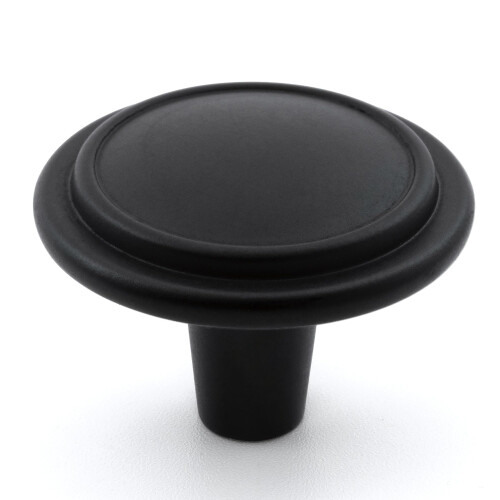 HESTIA HARDWARE 1 Pack | 1-1/4 Inch Black Cabinet Knobs Antique Cabinet Pulls | Bathroom Kitchen Cabinet Knobs | Matte Black Cabinet Knobs Vintage Kno