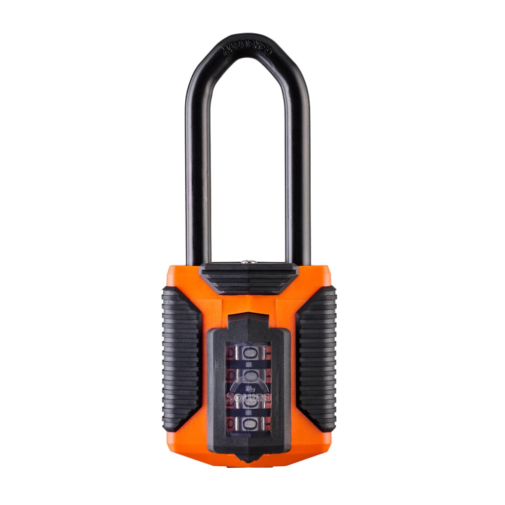Squire Heavy Duty Combination Padlock | Long Shackle | CP50ATLO/2.5 | All Terrain Weatherproof Padlock | Indoor/Outdoor | Corrosion Resistant | for Ga