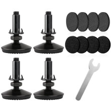 Tahikem 4 Set M10 Adjustable Leveling Feet Heavy Duty Height Adjuster Furniture Leveler Foot With T Nut Screw On Cabinet Restaurant Table Chair Self
