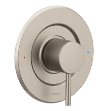 Moen Align Brossed Nickel Pressure Balancing Modern Du baignoire et un kit de garniture de douche avec une poignee de levier de douche de salle d