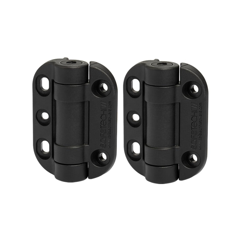 Safetech Hardware TopKlik Self Closing Gate Hinges | Self-Aligning Heavy Duty Spring Hinges | Adjustable Tension | Pool Safety Hinges | Any Square Pos