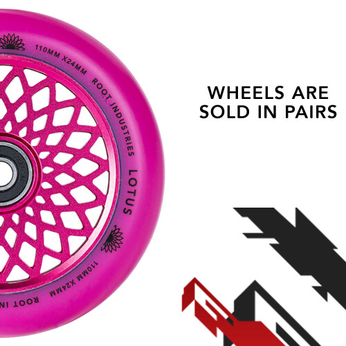 Roue de lotus de 110 mm x 24 mm (rose) 2