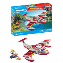 PLAYMOBIL 71463 Hidroavião com bombeiro - Action Heroes - Bombeiros - A partir de 4 anos