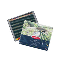 Matita colorata - Derwent - Set da 24 - Nero - Professionale - Misto