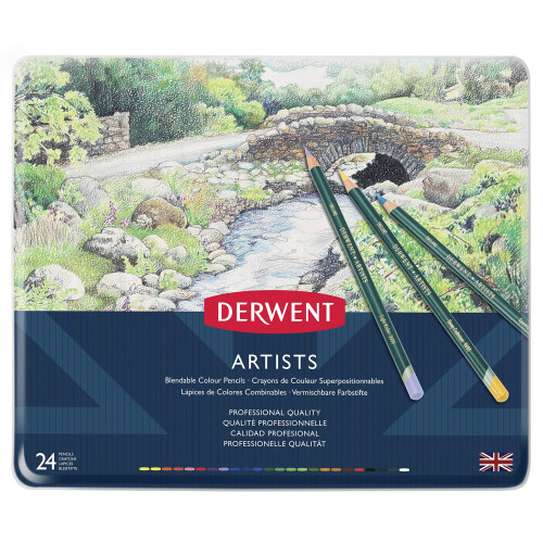 Derwent Farbstifte - Derwent - Set mit 24 - Schwarz - Professionell - Mischfarben 1