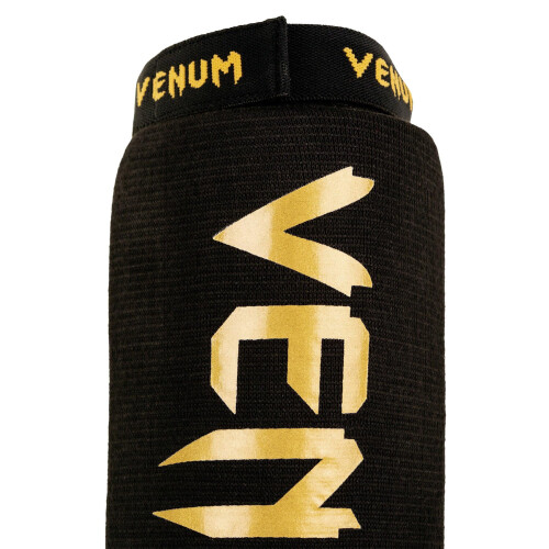 Venum Kontact Shin Guards - Black/Gold, Small 1