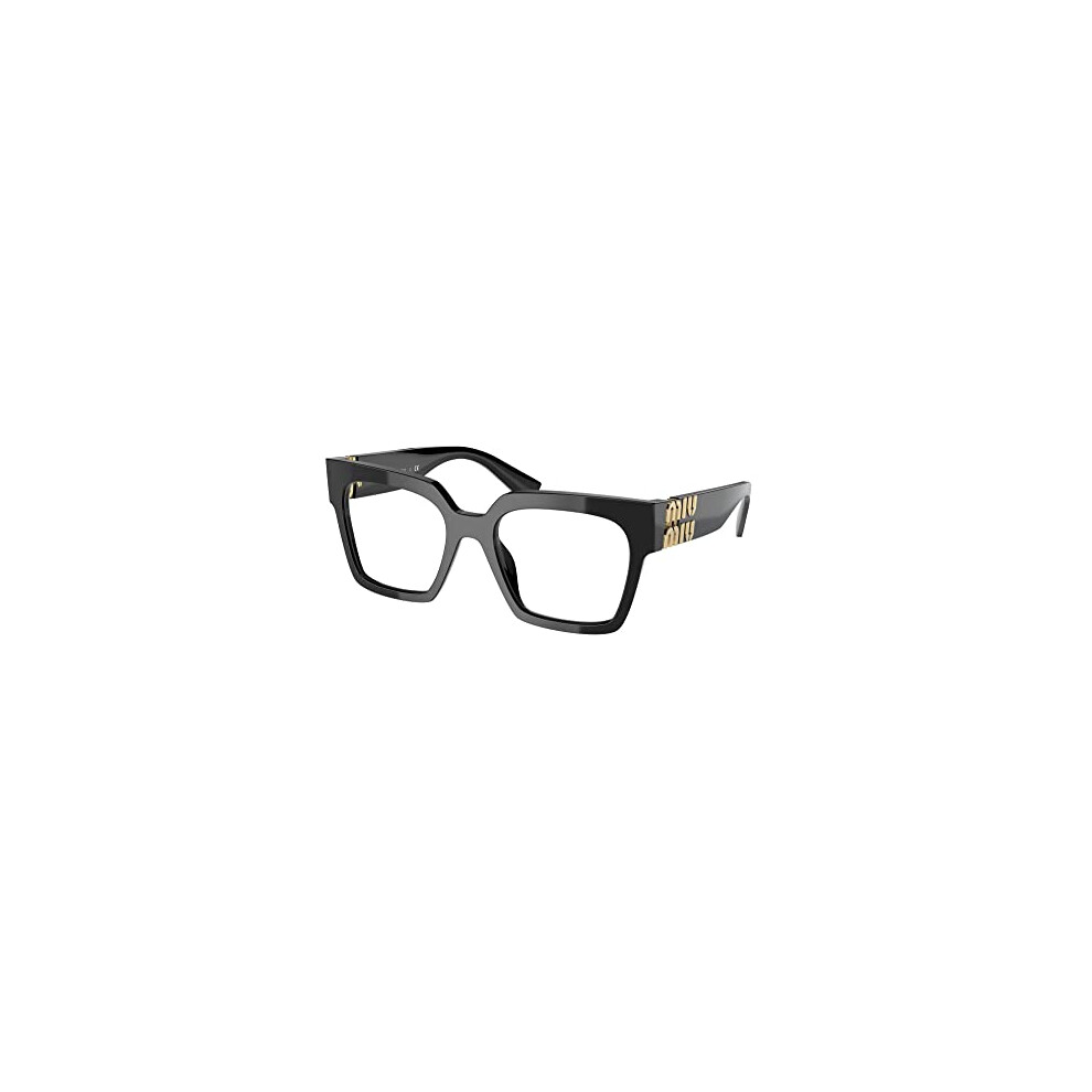 Miu Miu MU 04UV Rectangle Square Glasses 52mm Black Acetate - Image 4