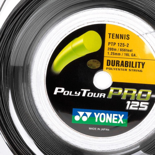 Yonex Yonex Unisex's Poly Tour Pro String Rollenschwarz 1,25 mm 1