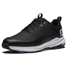 FootJoy Men's Tour Rival Golf Shoe, Black/Black/White, 10