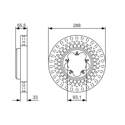 Bosch BOSCH BRAKE DISC SINGLE (Must order qty 2) BD2121-0986479A49 1