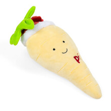 Petface Christmas Peter Parsnip Plush Dog Toy with Christmas Hat