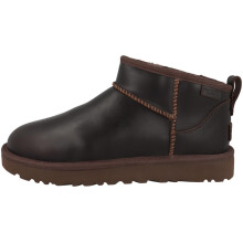 UGG Women's Classic Ultra Mini Leather Regen Ankle Boot, Ironwood, 7