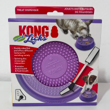 Kong Licks spinz obrotowy teksturowany podkladka zywnosci z nie-spiczkowa podstawa (male)