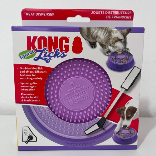 KONG Kong Licks Spinz Rotation Textured PAD ALIFFICATION AVEC BASE NON SKID (SMALL)